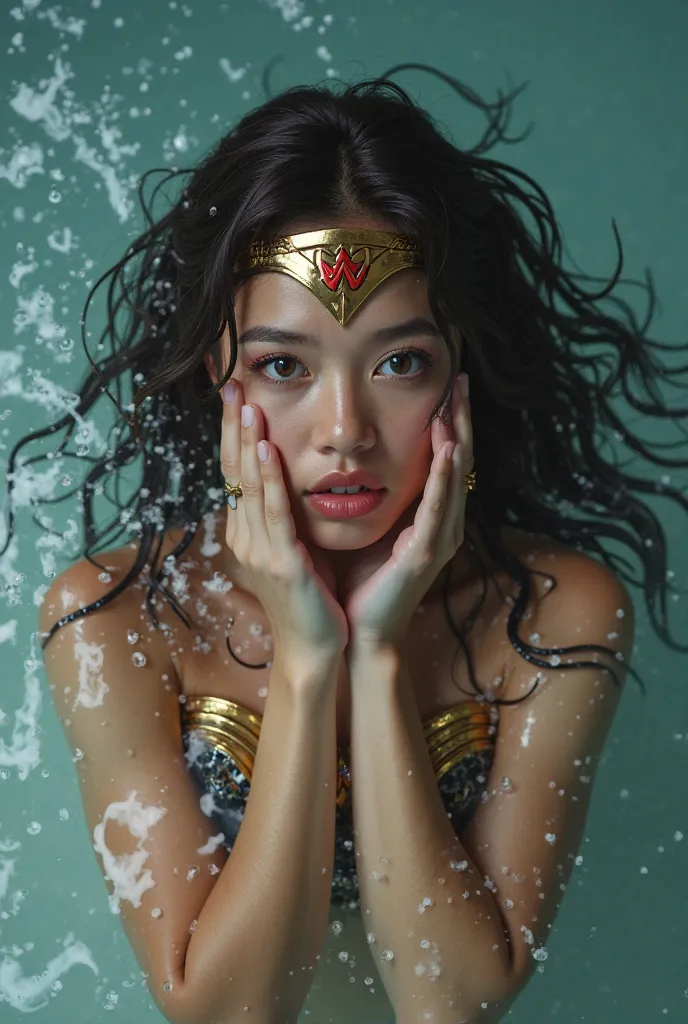  Wonder Woman is Japanese 、Wonder Woman Is Drowning、息がinきない
水中,Perfect Wonder Woman Costume,full body, can hold head in water , プールに沈んinいる ,プールin溺れる,Face submerged in water,Diving Underwater,Submerge your face in water, in,In the fountain,Soaked, Drenched ...