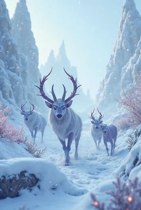 Make snow unusual animals in the world of avatar