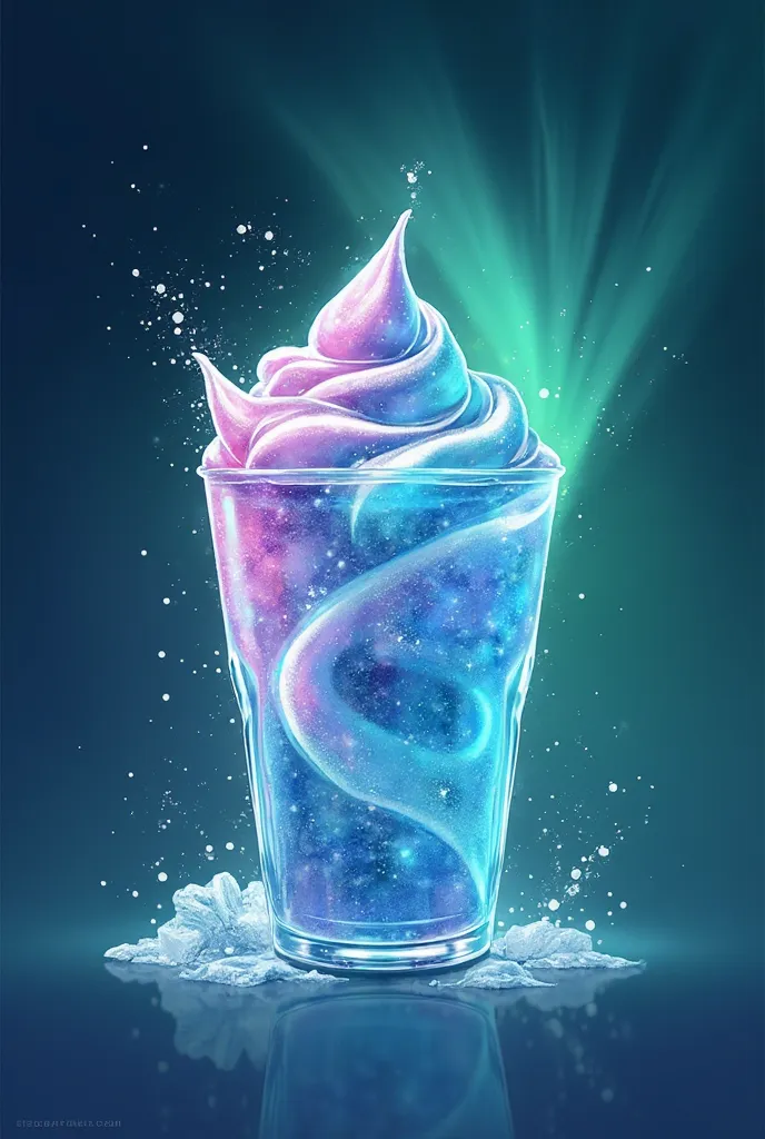 create a logo for my slush cocktail brand. It's going to be called BOREAL, more aesthetic and that has something that represents a slush. Can you use colors of the Northern Lights