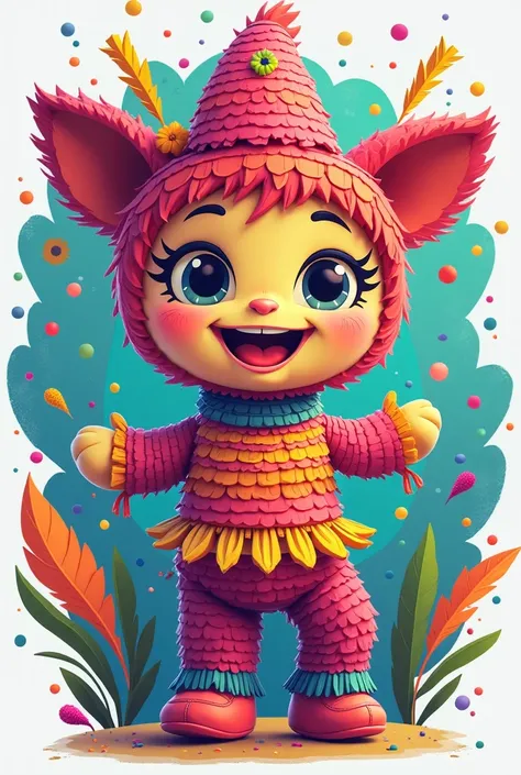 To create a logo for my piñata store is to be represented by a doll 