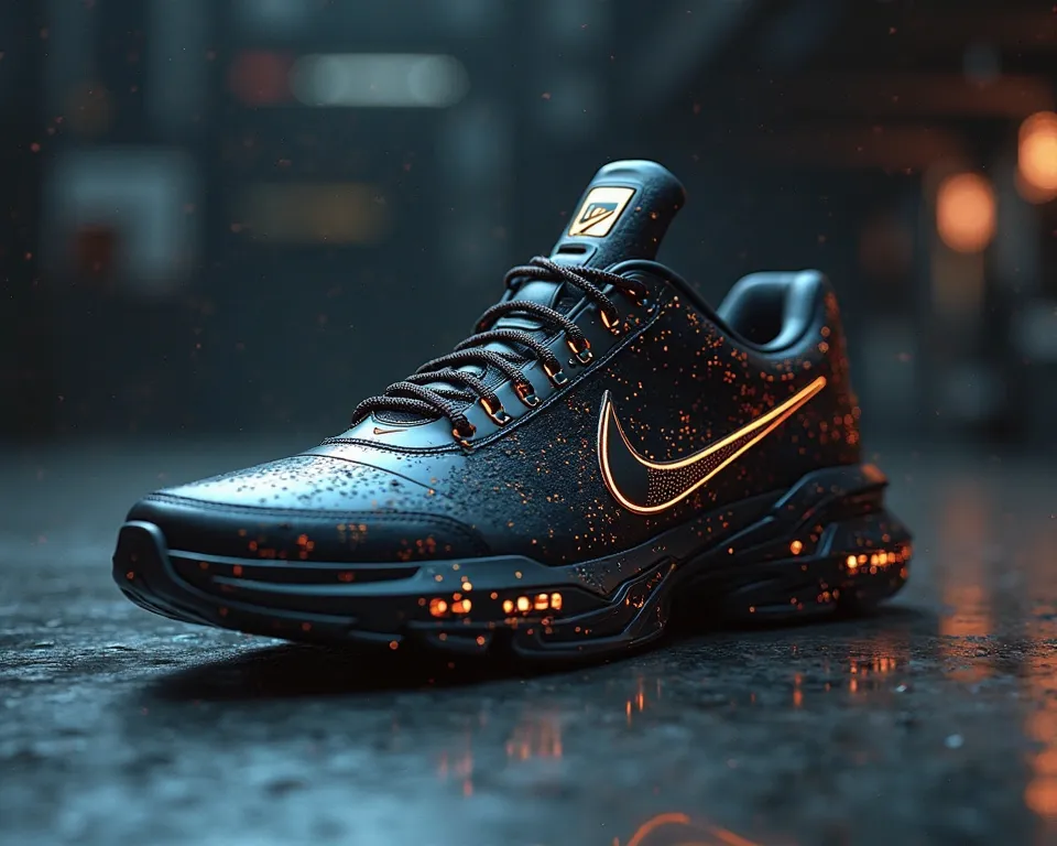 smart nike shoes wearable device with dark background