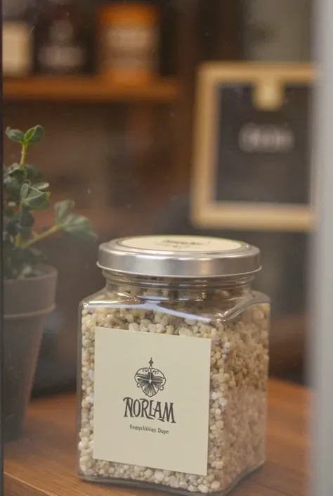 

5. Real packaging from the showcase
 • Photo: A box or jar with a label on the store window. Frame from below, to show the scale and importance of the product.
	• Details: Focus on logo and design, background is blurred.
	• Text : “When Design Goes Out i...