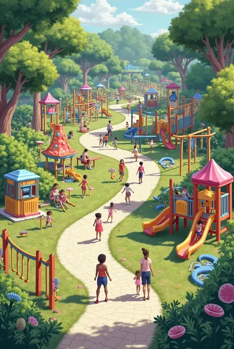 park with many interesting games