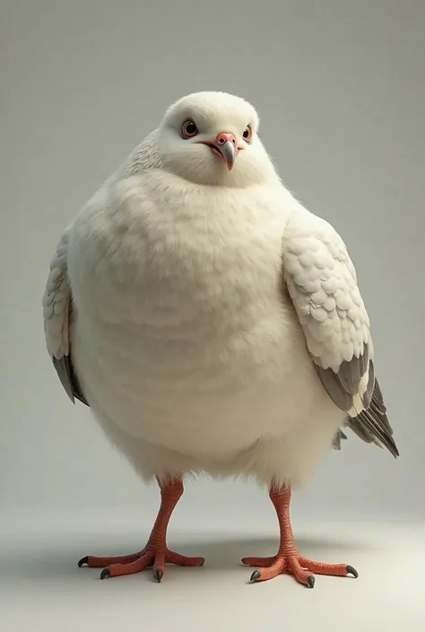 fat pigeon with human legs 