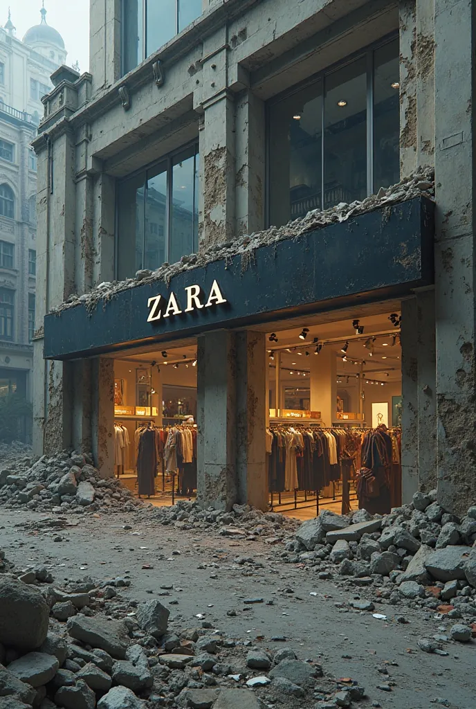 Zara's store destroyed