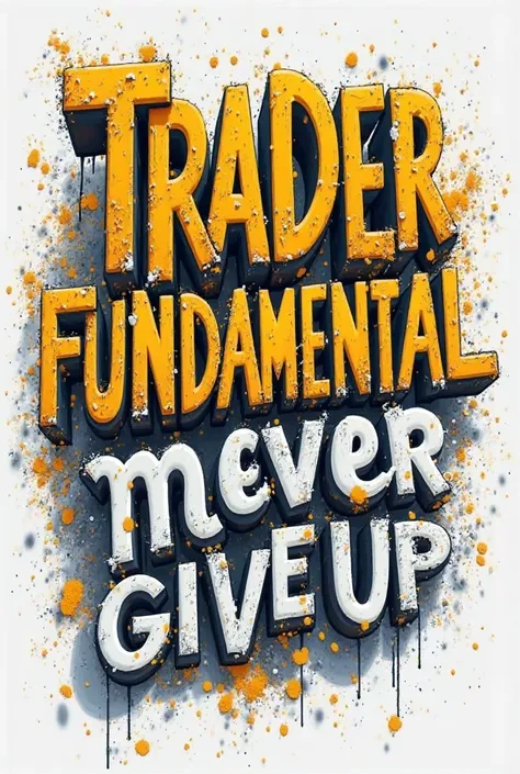 Une image qui comporte une graphique de trading avec des lettres en jaune et en majuscules, ce lettre est: TRADER PRO FUNDAMENTAL et NEVER GIVE UP en bas en blanc, je dis bien avec une graphique de trading et le lettre est TRADER PRO FUNDAMENTAL et NEVER G...