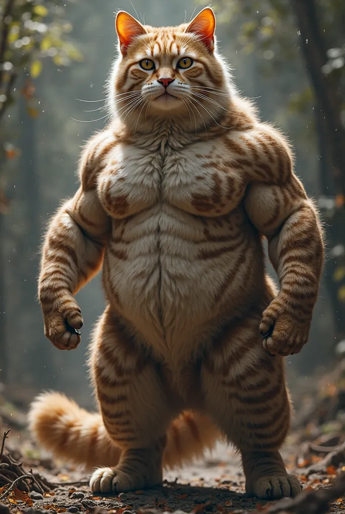 Make the cat so buff the cat has a 12 pack and now rules the world