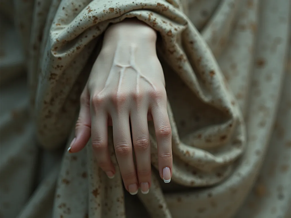 feminine elegant hand of an antique statue