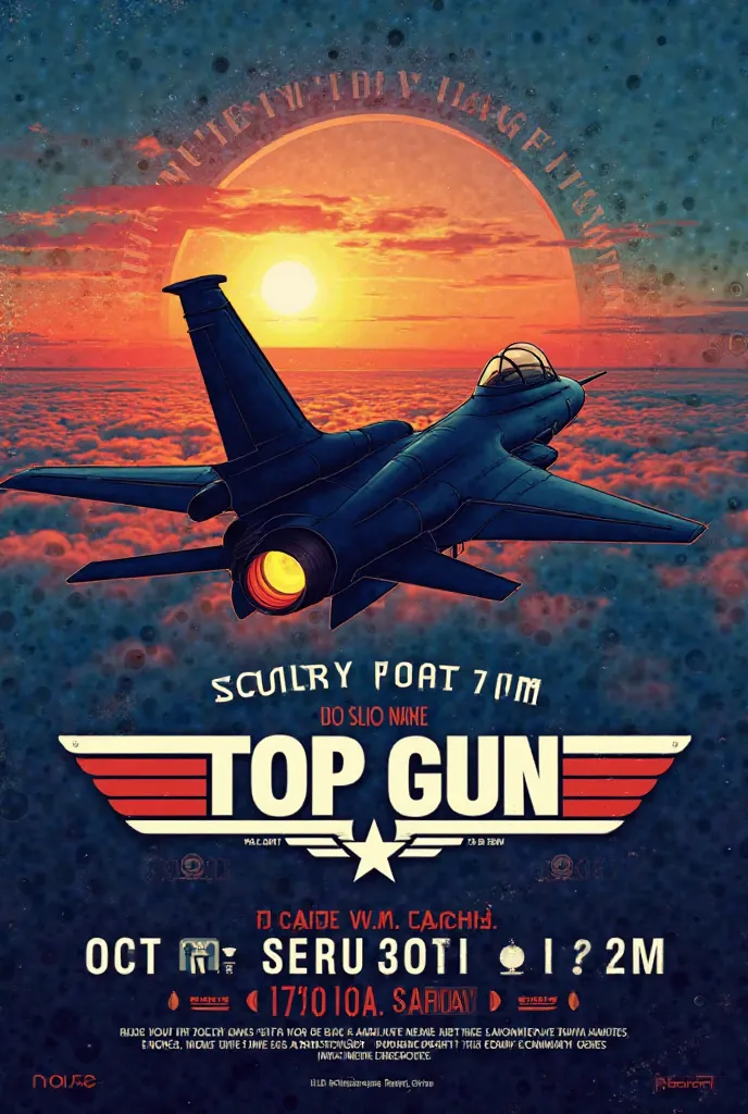 Party invitation like the Top Gun theme
