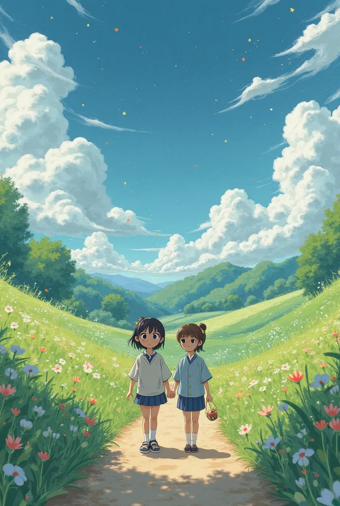 Ghibli Studio anime boy and girl