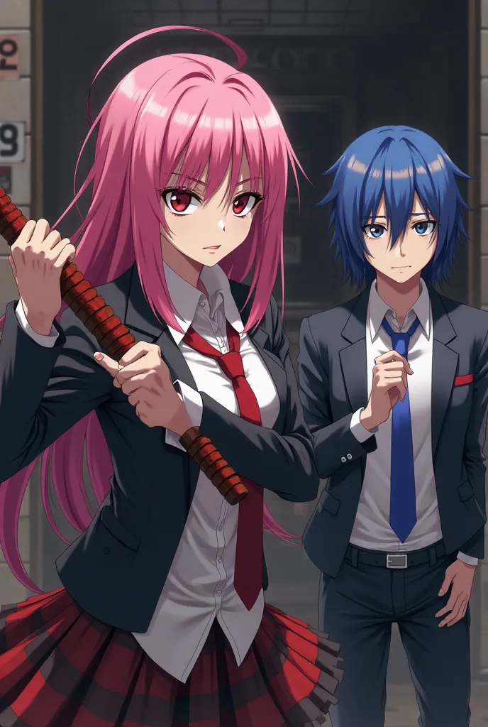 Gasai yuno with weapon with Nagisa 5OXL sign