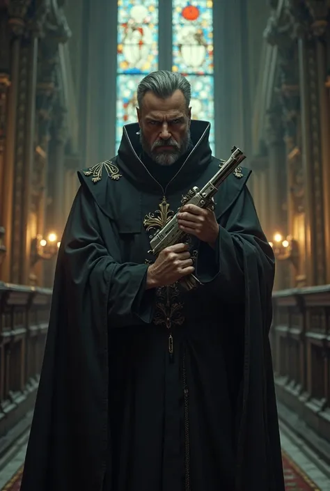 A priest with a gun