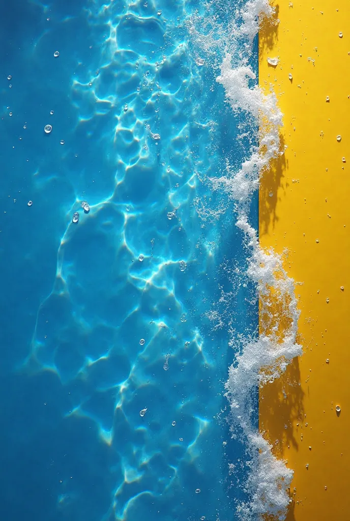 Background there must be a water effect, the club's colors are royal blue and intense yellow, softens, soft betas and the more water. The more intense the blue,  WATER WAVES, from the middle down. If it were a pool, without neglecting yellow, use it from t...