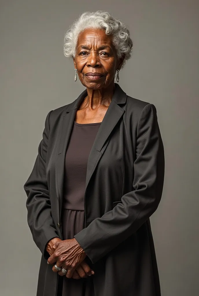 Elderly black woman full body 