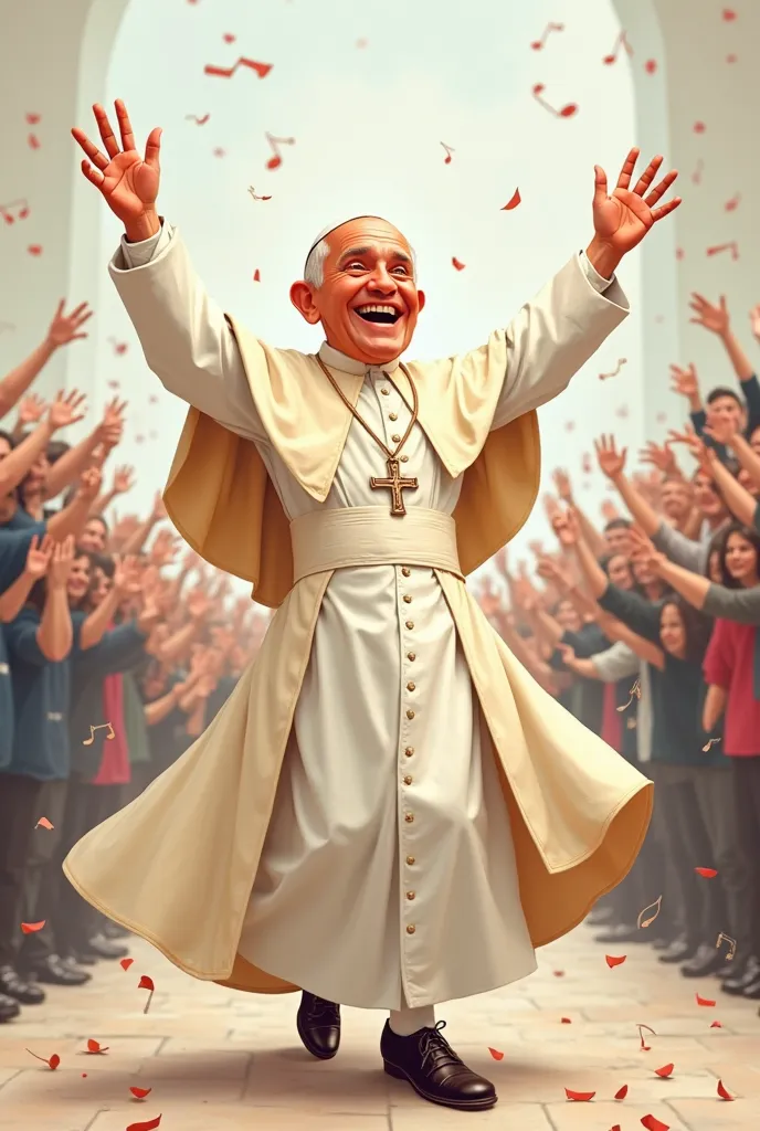 Pope Francis dancing