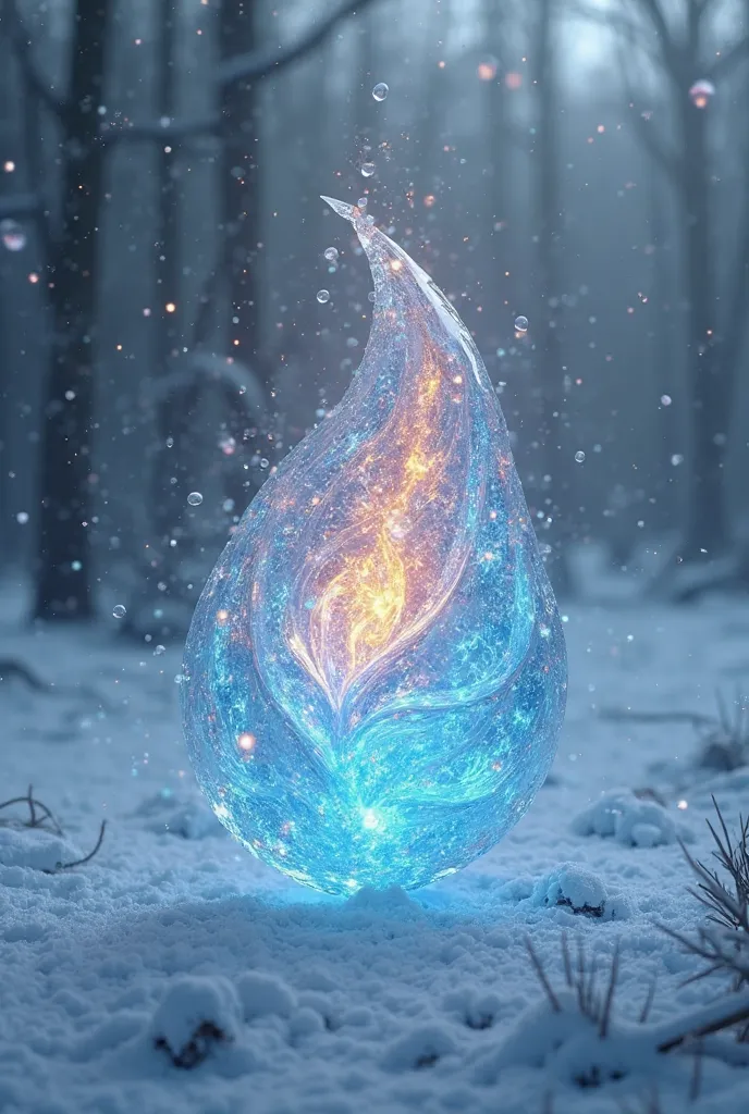 A frozen flame of fire