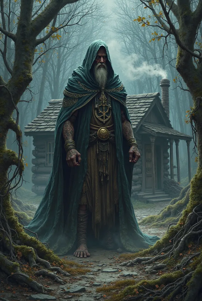 add this shaman to the cabin and make the hut look sinister