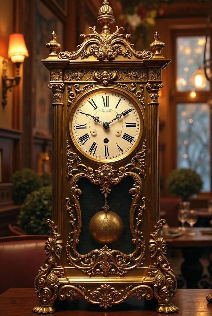 Beautiful and impressive clock smaller restaurant 