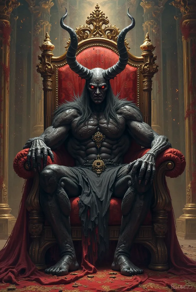  The devil , sitting on a king&#39;s throne