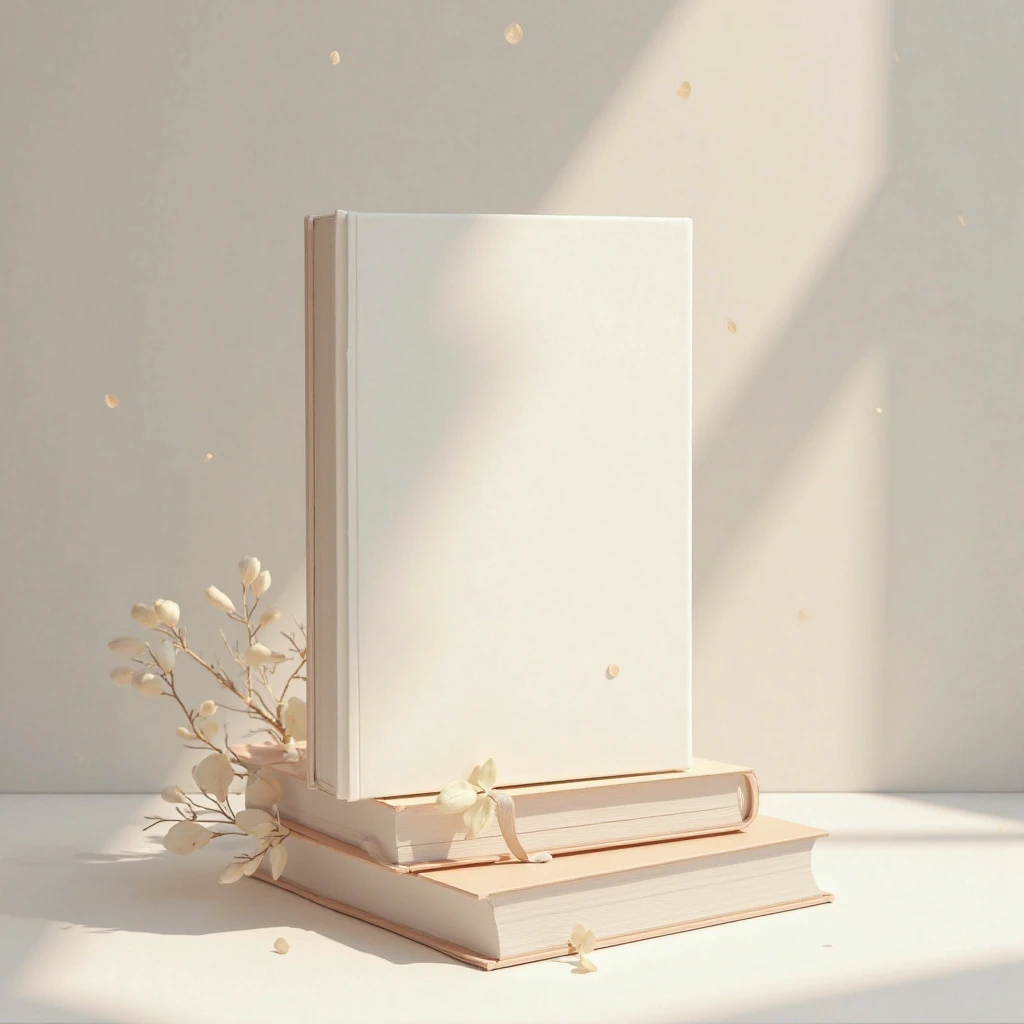 Draw me a simple and beautiful book cover and there is a place for the book in the middle of the cover