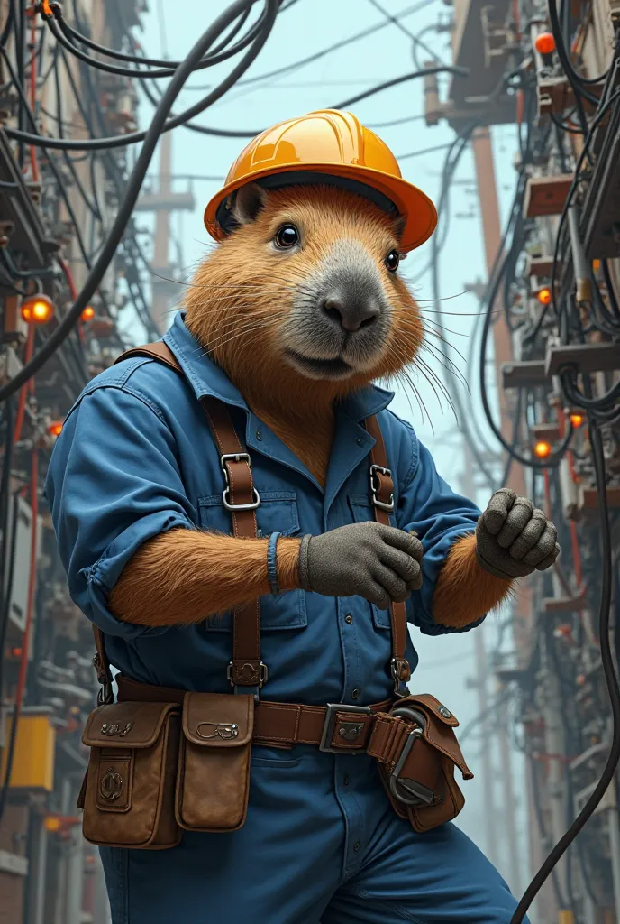 Capybara cable technician
