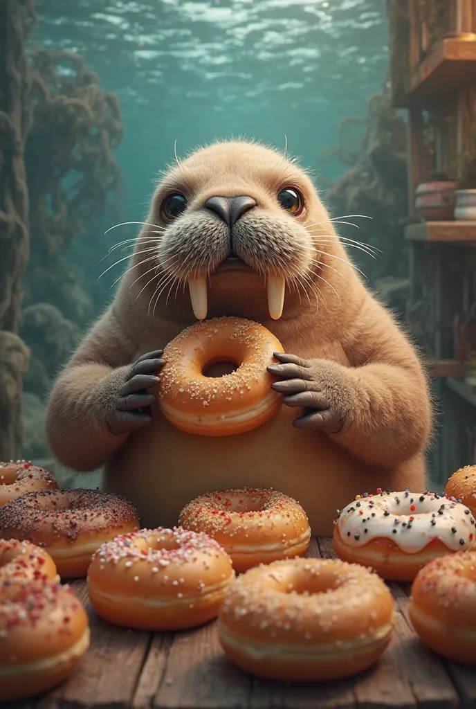 Walrus gets donuts from Poland and is happy