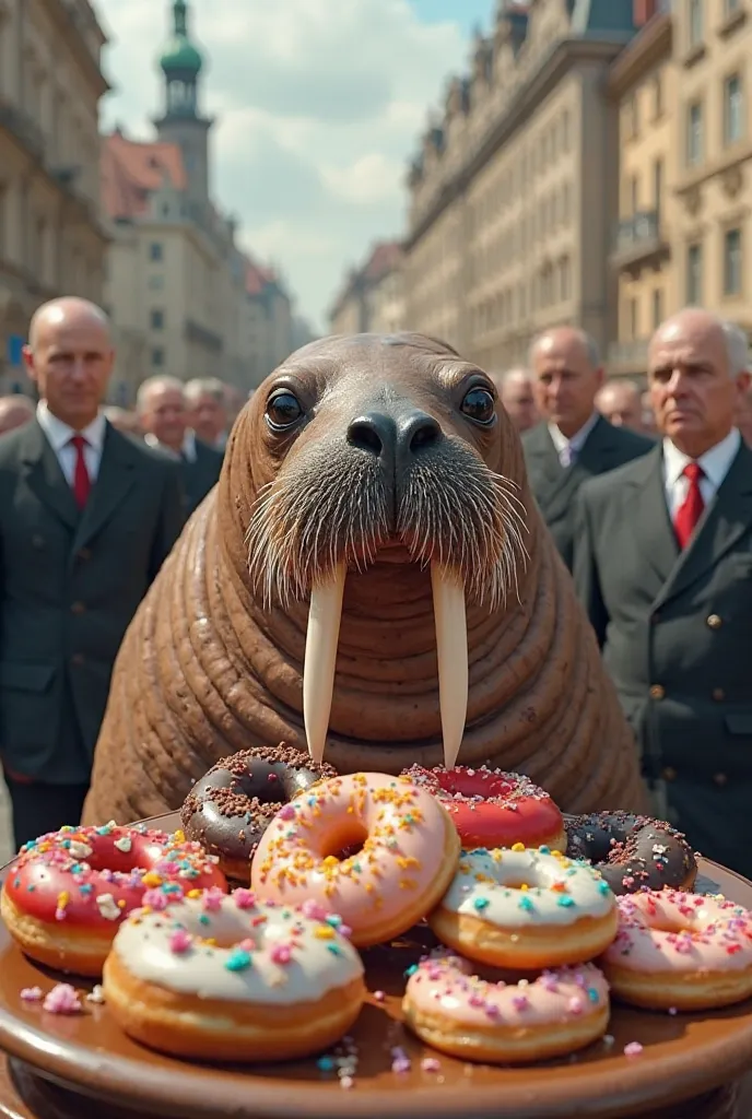 In short, walrus receives very detailed donuts from the Polish government in Poland Poznan 