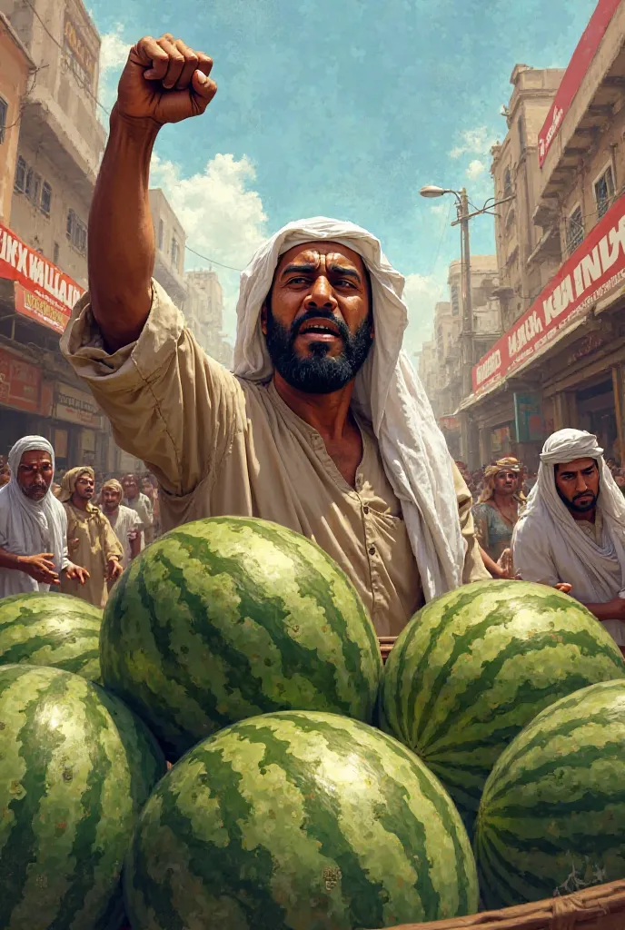 Watermelon for Rs. 50 per kg now Rs. 200 per kg?"
Stop profiteering during Ramadan! Wake up, people! Raise your voice against this injustice! #BoycottFruit
