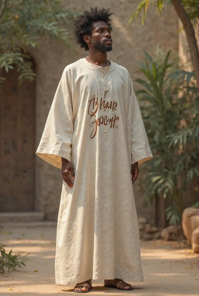 Simple prayer boubou with the name of God written on it 