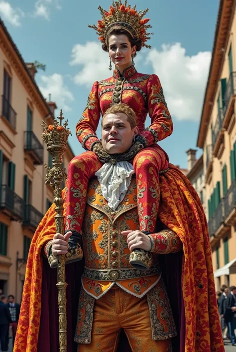 The countess sits on the shoulders of the marks. She thinks it's carnival and has to make a mockery El Marquès de la Rauxa
It is the imposing base of the giant, a figure that parodies traditional nobility with an irreverent and popular touch, very much in ...