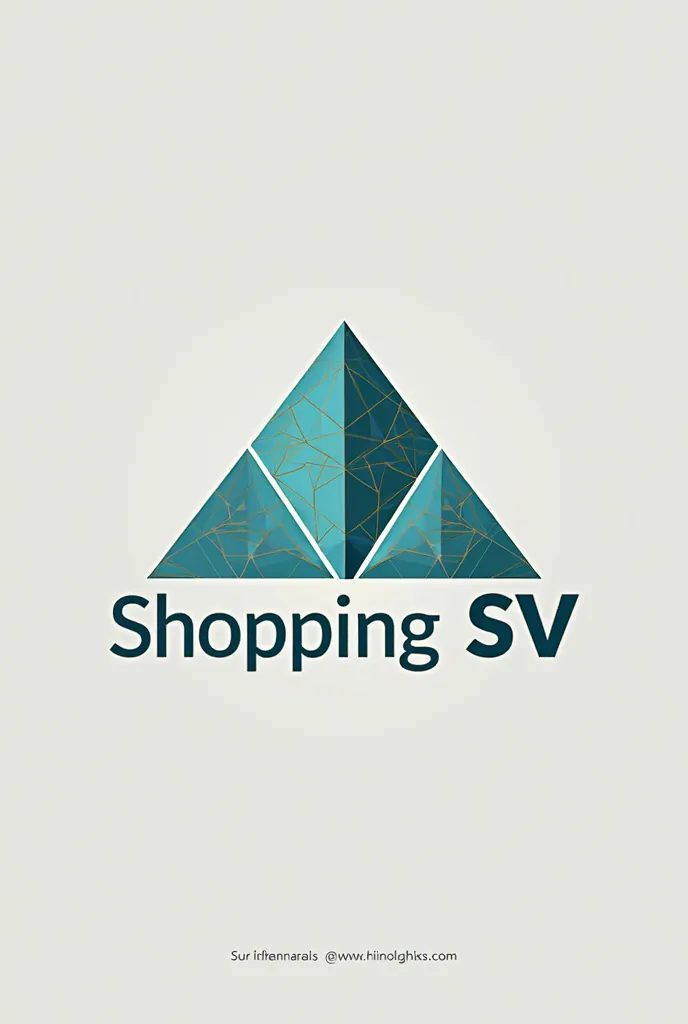 LOGO FOR SALES PROFILE WITH THE NAME OF "shopping sv" WITH A PYRAMID THEME