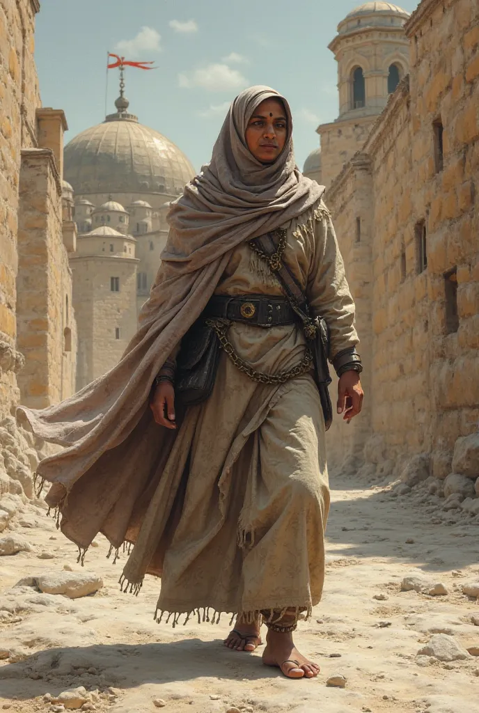  A picture of a person taking a step towards conquest to open the blessed Al-Aqsa Mosque 