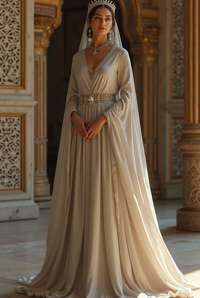 An elegant abaya with a crown 