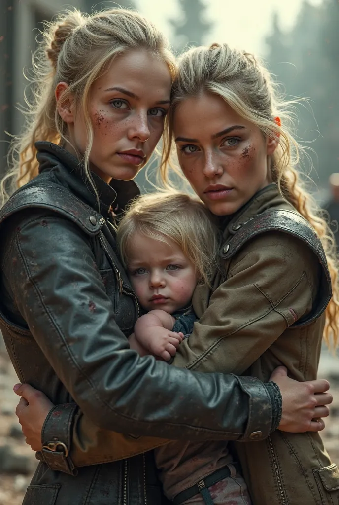 Sarah Cameron and Yelena Belova holding a little blonde girl