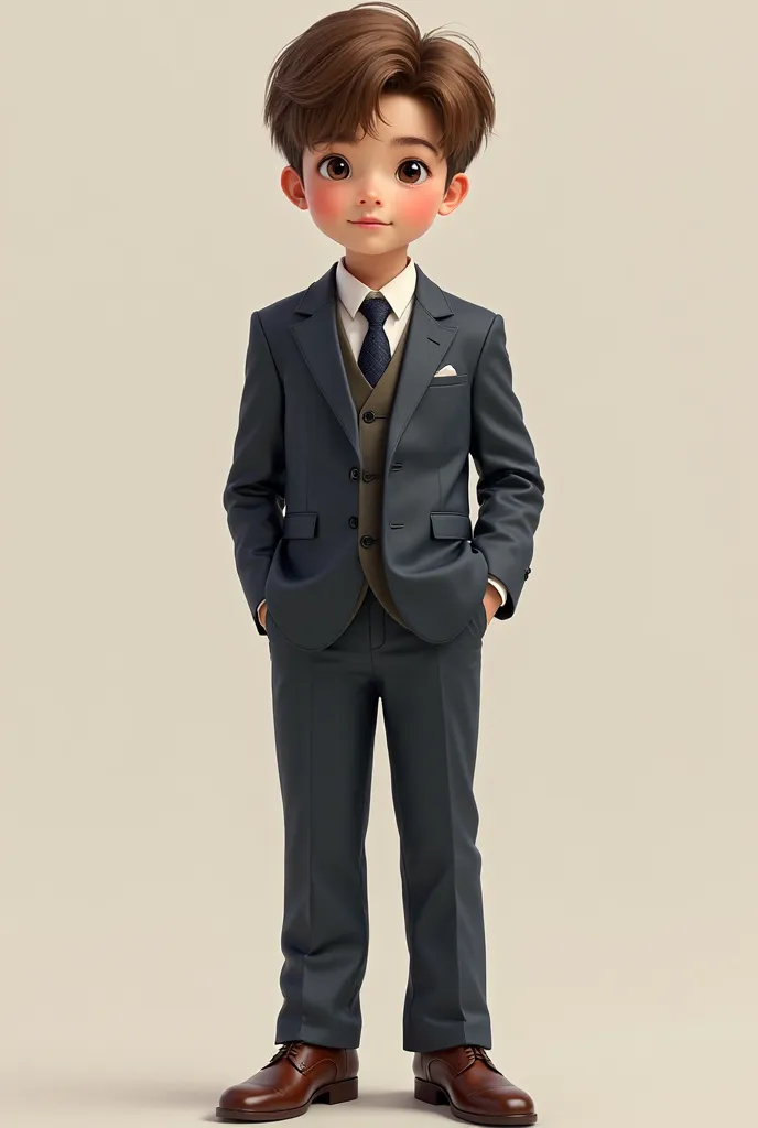 Create a brown-haired boy with a suit