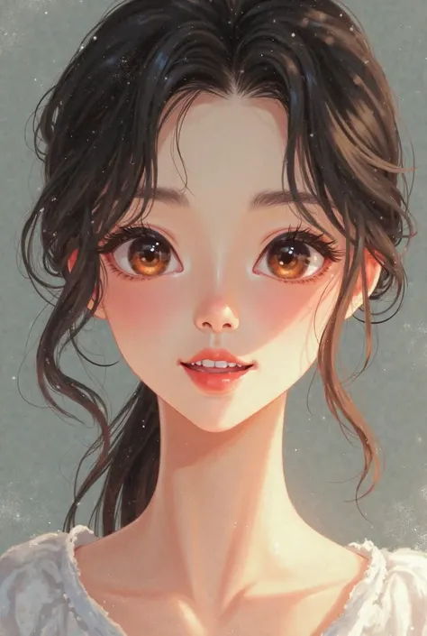 ((best quality)), ((masterpiece)), ( Details), Japanese women in their 20s to 30s。with big, firm eyes、 clear double eyelids 。Slightly thick lips 、have volume, especially on the lower lips、Soft and attractive。tall, well-groomed nose、Natural Shape。with fluff...