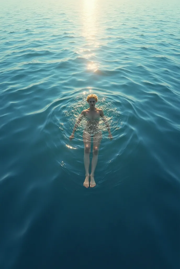 Create a person swimming in the sea