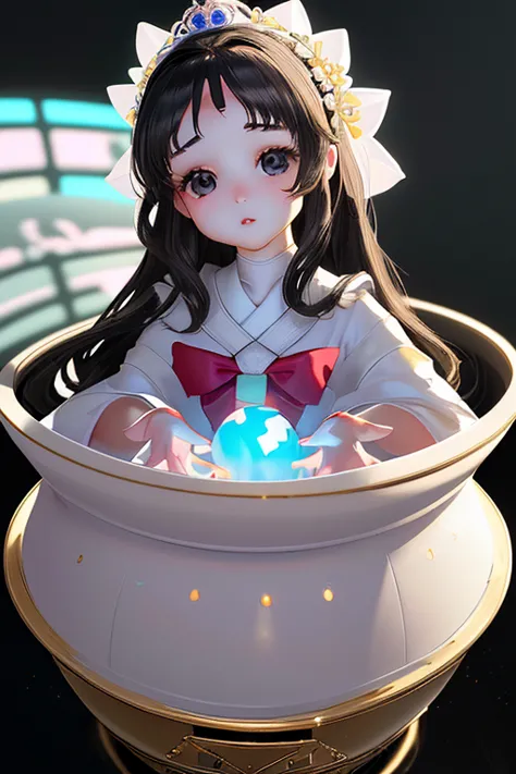 super image quality、real photo、(Extremely Detailed CG Unity 8K Wallpaper、masterpiece)、(Best lighting、Best Shadow、very delicate and beautiful)、ultra detailed、《Princess Kaguya 1.2》、《Petite Baby-Faced Beauty with Bold Trimmed Hair：1.5》、spaceship escape pot、 e...