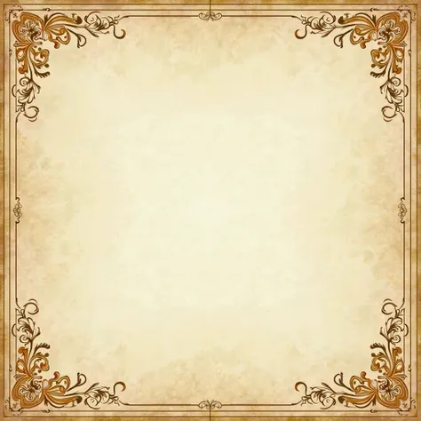 Beautifully designed vintage style parchment with elegant gold floral embellishments around the edges. The background has a slightly aged texture, giving it a classic and timeless feel. The gorgeous border has a delicate and intricate floral pattern that e...