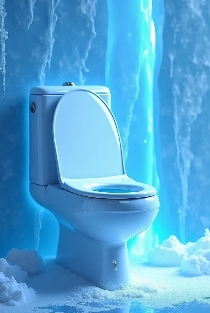 Here's a shorter prompt:

"A toilet inspired by Elsa from *frozen*, with details of ice and snow, in hyperrealistic 3D style. The porcelain is white with touches of blue and shiny, reflecting light like crystal. The environment is cold and magical, evoking...