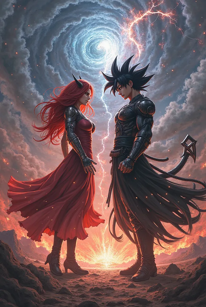 Rias Gremory and Goku Black getting hot