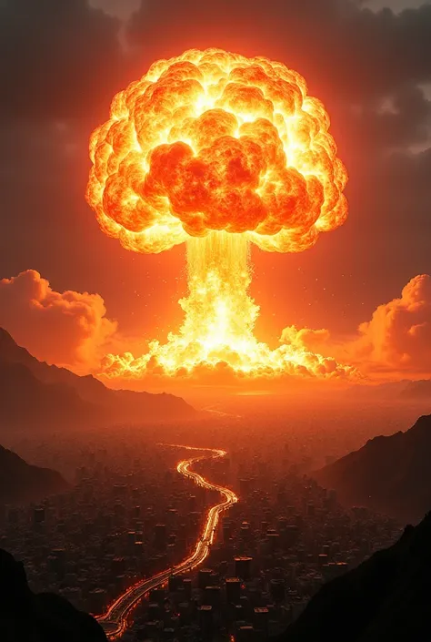 Make an image of a low nuclear explosion in Taiwan 