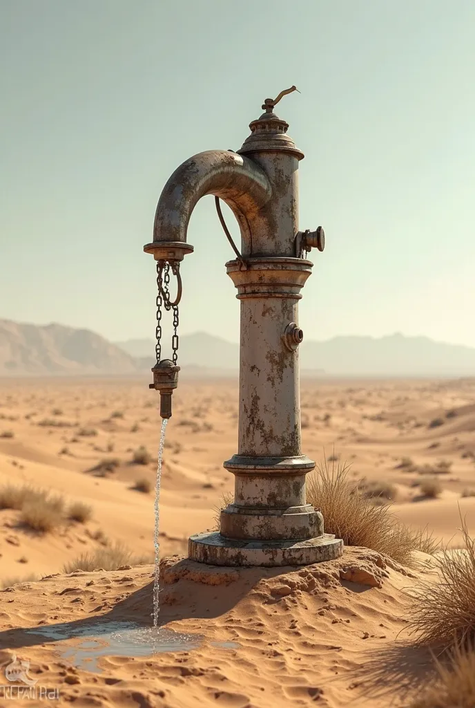 Water pump in desert