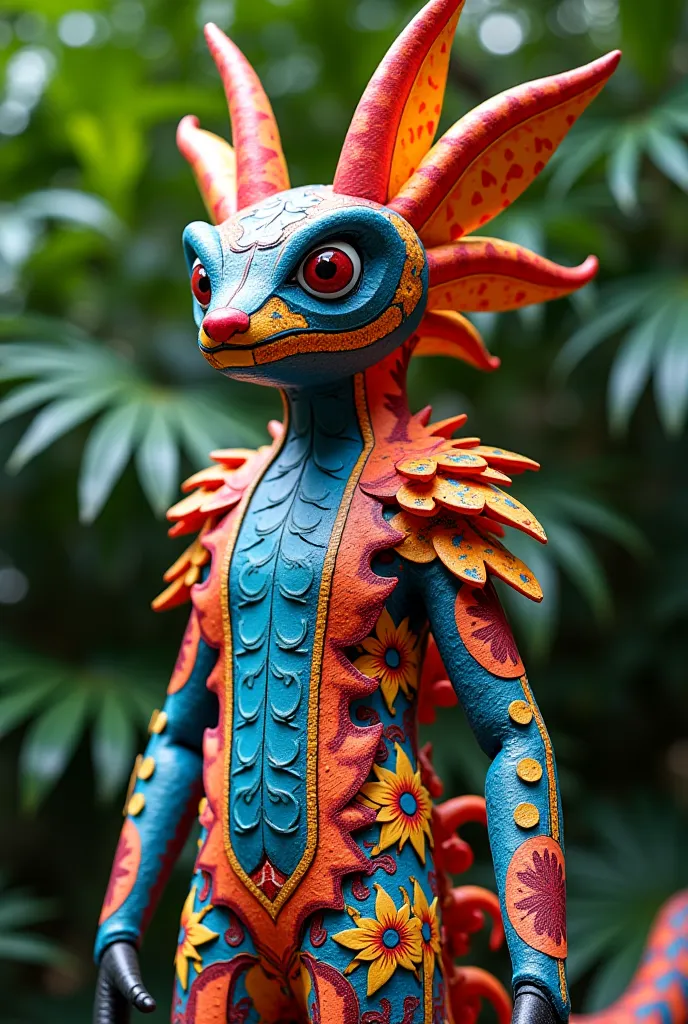 Costume inspired by the Mexican Alebrijes of Oaxaca 