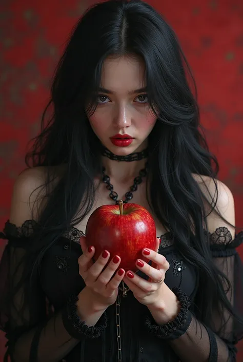 ((RAW photo),  absurd, ( absurd resolution)), masterpiece, boobs, (Extremely detailed 8k unit CG wallpaper), (best illustration), ( best shade ), realistic lighting, detailed and beautiful brightness, (( 21 years old)), girl, long black hair, Queen Black, ...