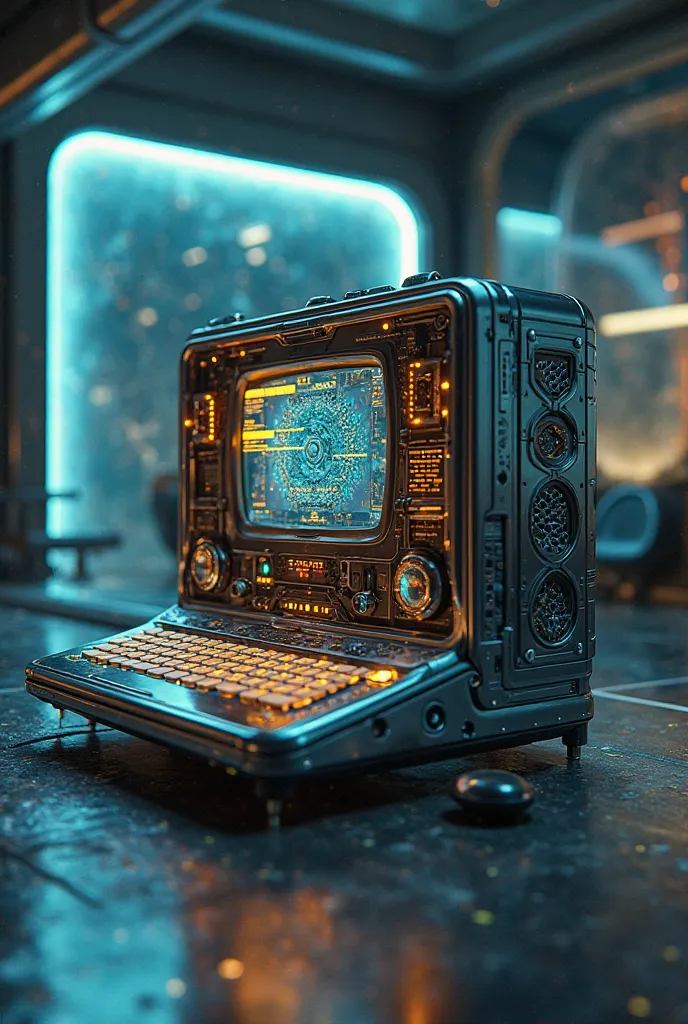 a retro futuristic PC