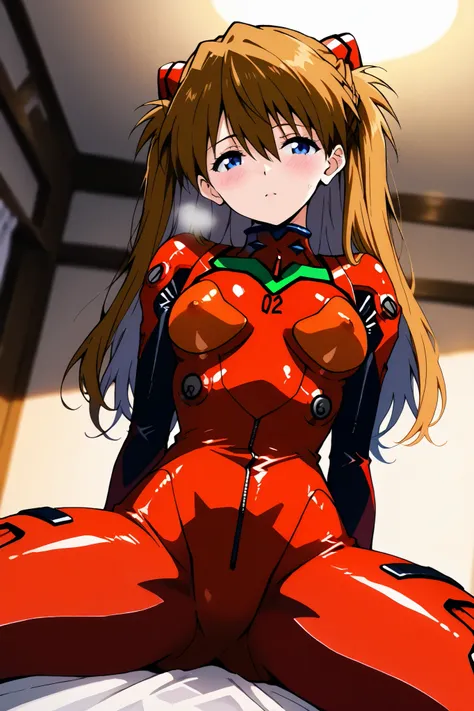 reia_kosu,1 female,solo,pretty,
asuka_langley,
brown hair,viewer,long hair,hair between the eyes,more detailed hair,colored inner hair,
blue eyes,beautiful eyes,
big eyes,slant eyes,sleepy eyes,
long eyelashes,
extreme close-up under the chest,
low angl...