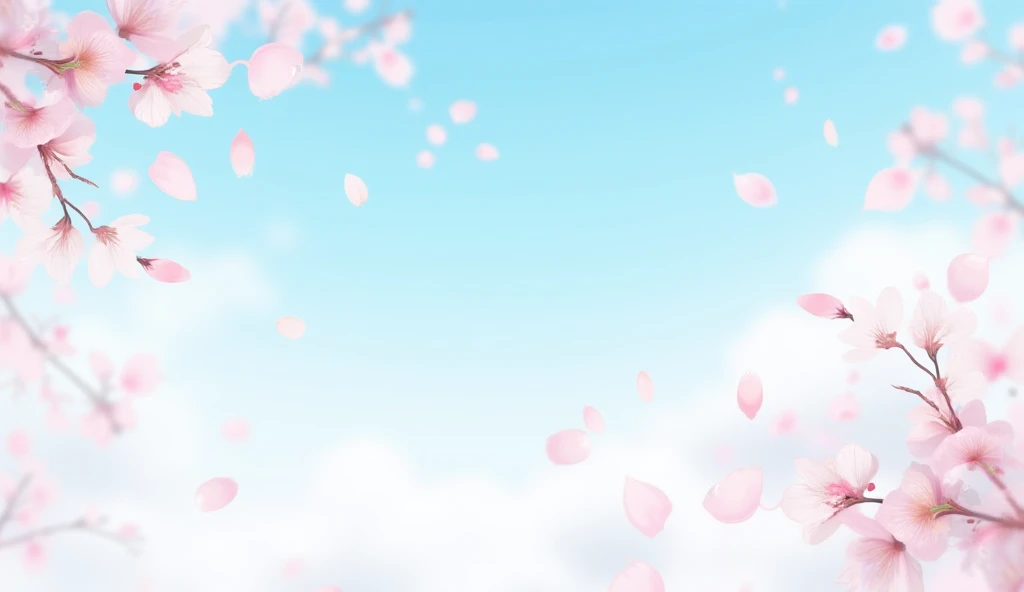 The sky
Cherry blossom petals draw swirls