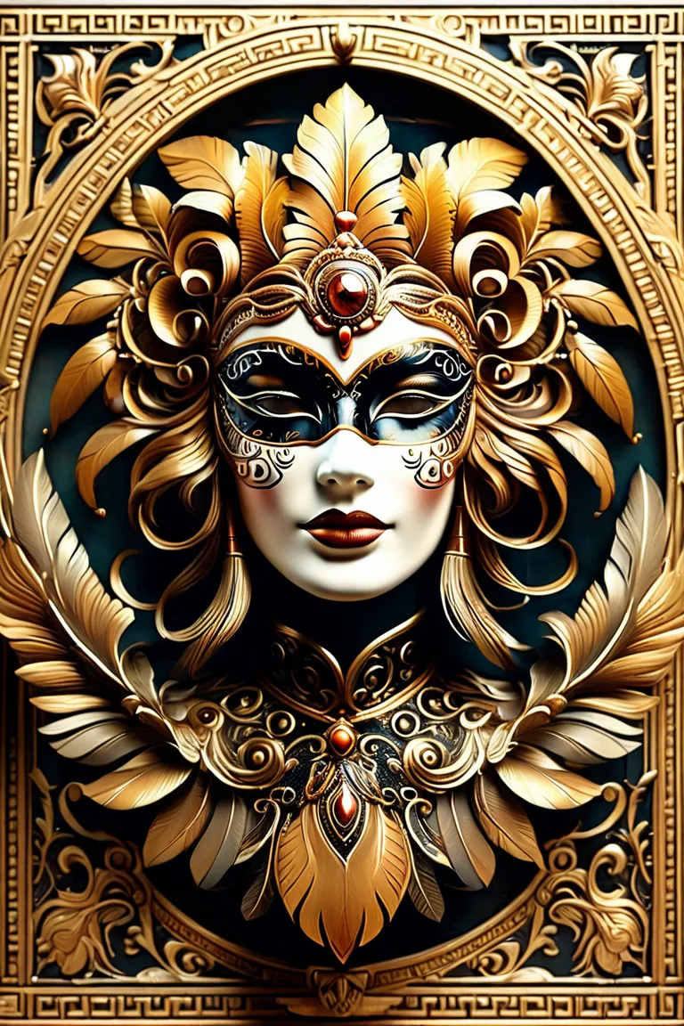 Carnival, lux , metal sublime pavone Venetian mask ,  8k resolution concept art portrait by Greg Rutkowski, Artgerm, WLOP, Alphonse Mucha dynamic lighting hyperdetailed intricately detailed Splash art trending on Artstation triadic colors Unreal Engine 5 v...