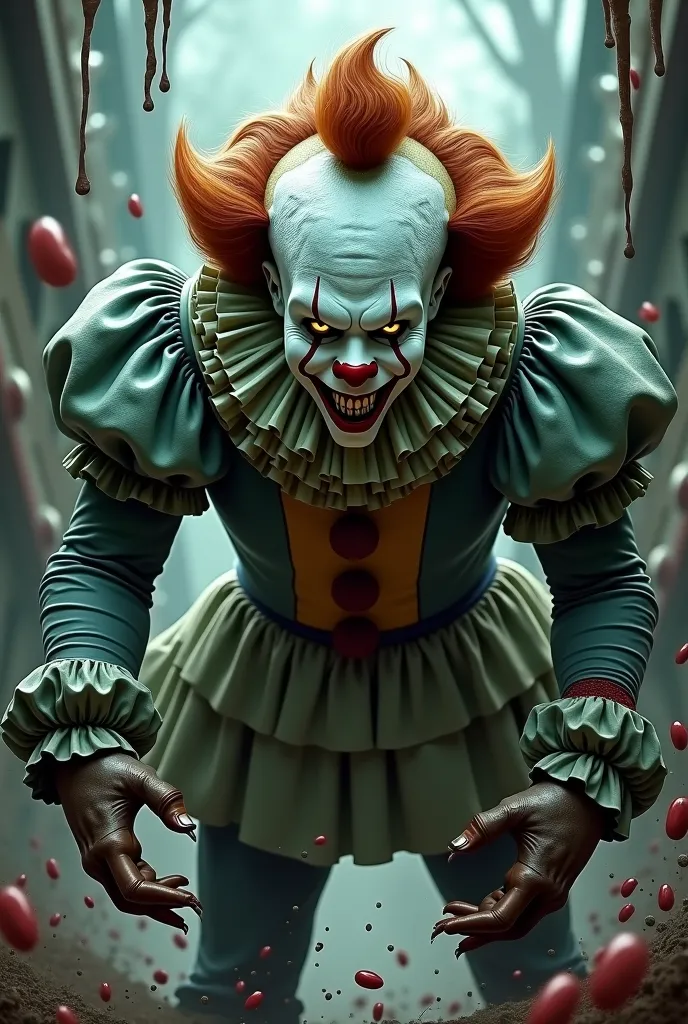 Create a fusion of Pennywise and the Joker by merging the personality of the two characters 